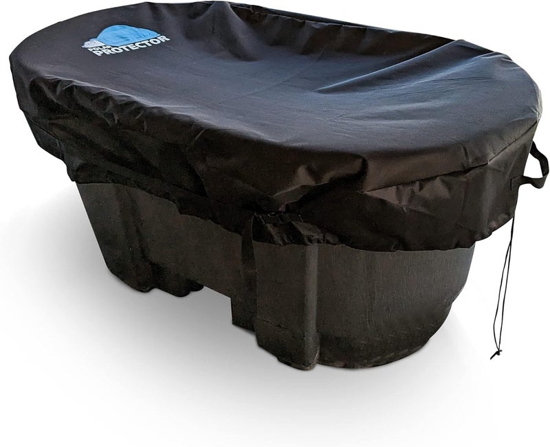Polar Protector 100 Gallon Oval Stock Tank Cover Ice Water Therapy Ice Bath Cover Cold Water Cover 100 Gallon Oval Stock Tank Waterproof Rip Proof Tough Keeps Tanks Clean - Image 1